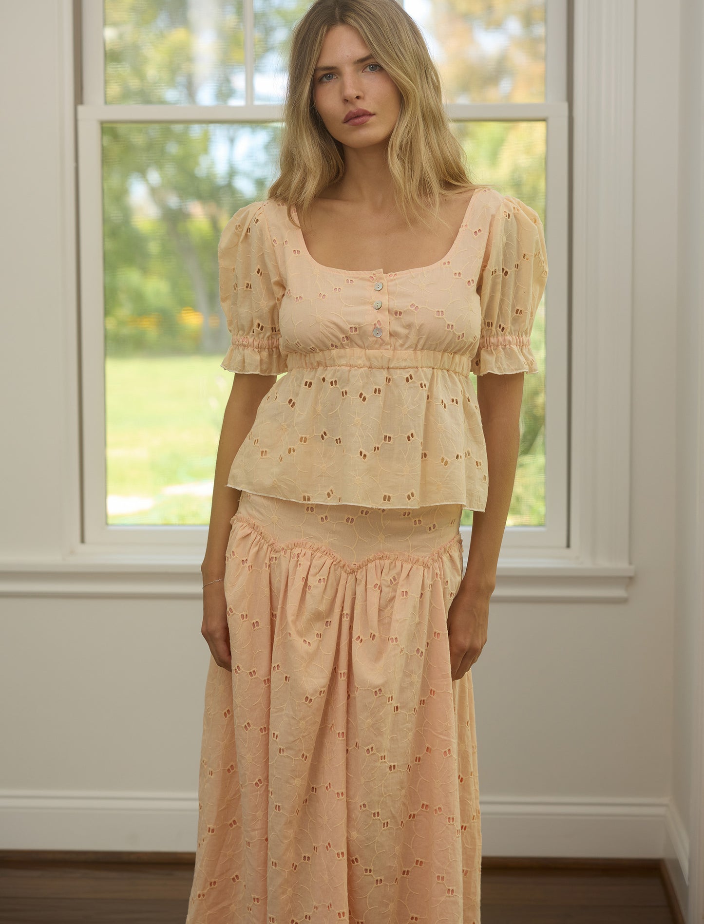 The Petal Skirt in Sweet Peach