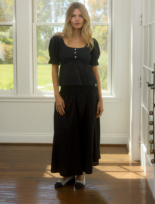 The Petal Skirt in Blackberry