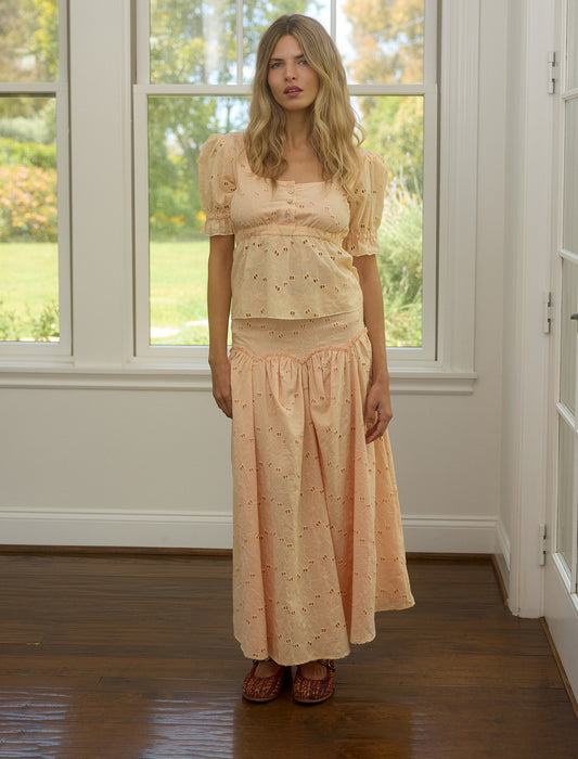 The Petal Skirt in Sweet Peach