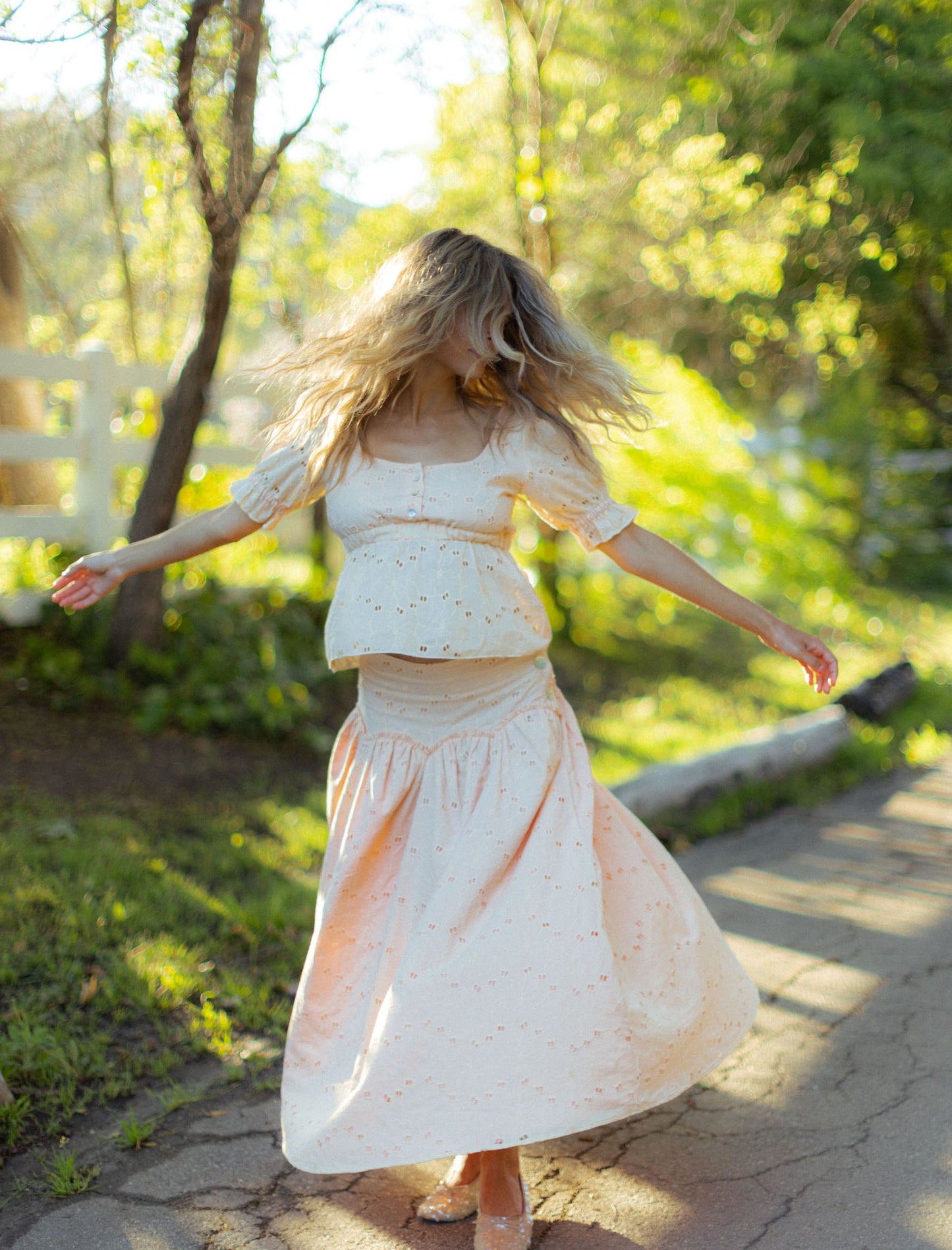 The Petal Skirt in Sweet Peach